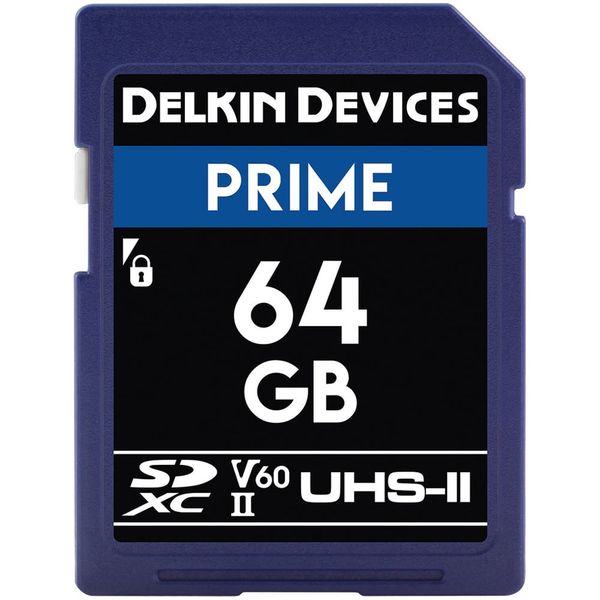 Delkin Devices Prime 64GB UHS-II SDXC Memory Card (280MB/s)