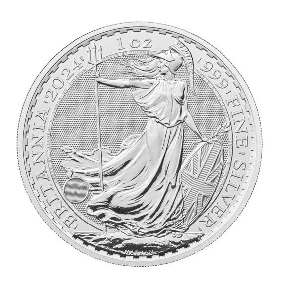 One Ounce 2024 Pure Silver Great Britain Britannia Coin (King Charles III)