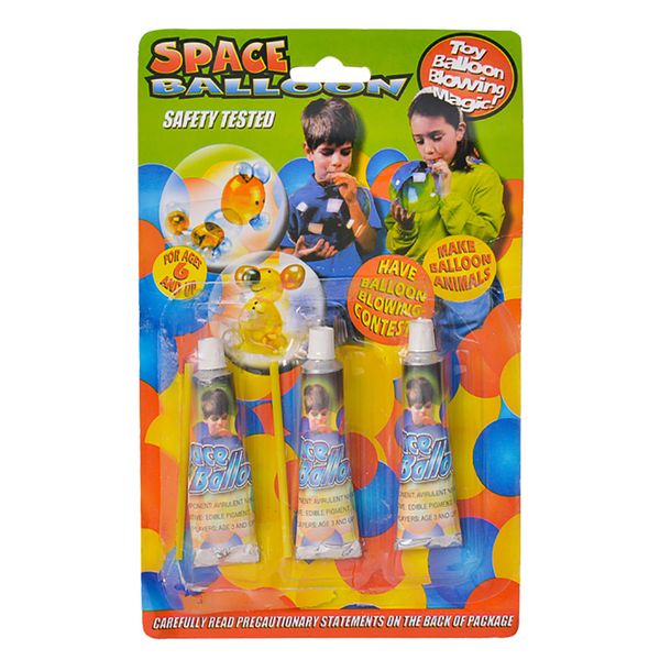 Kids Toy - Space Balloons - Bubbles - Non-Toxic - 4 Pack