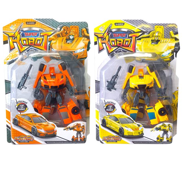 Super Robot Action Figures - 2 Pack - Orange &amp; Yellow