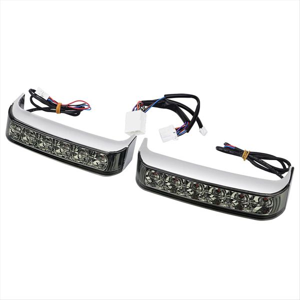 Chrome Saddlebag Led Run Brake Tail Light Compatible with Universal