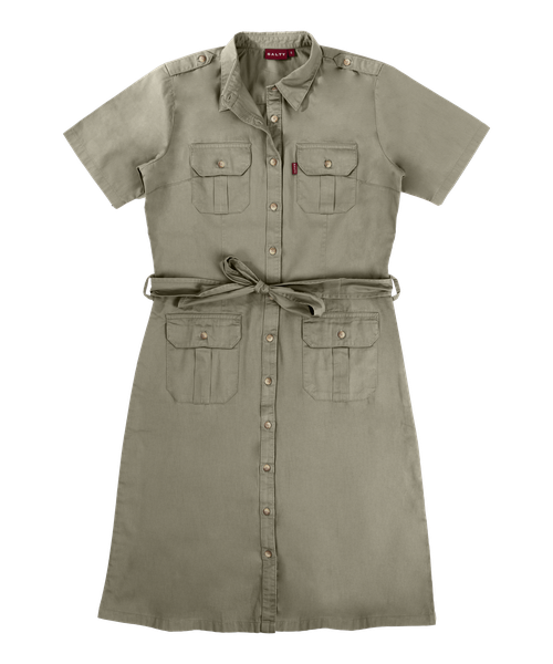 Salty - Women's Gambella Short Sleeve Bush Dress - Desert Khaki