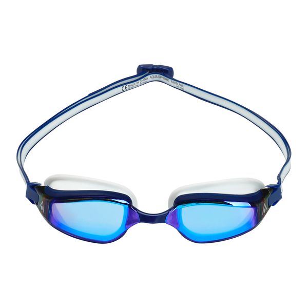 Aquasphere Fastlane - Blue Titanium Mirrored Lens - Blue/White Swim Goggles