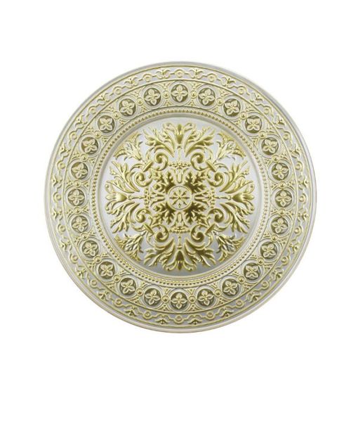 Irena Plate Folk 33cm Pearl &amp; Gold