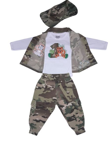 Long sleeve tiger safari set