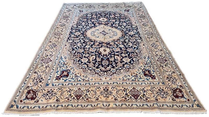 Persian Nain Carpet 345cm x 245cm Hand Knotted