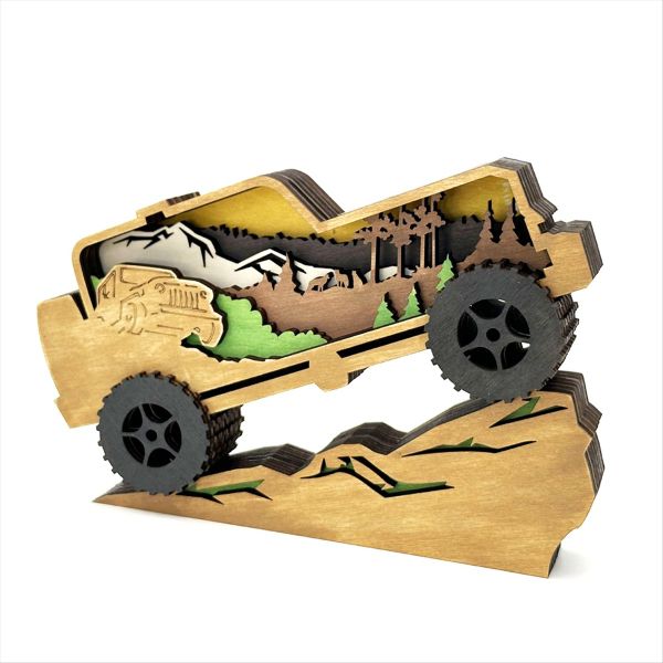 Off-Road Vehicle Model Decor Glowing Vehicle Decor 1Set