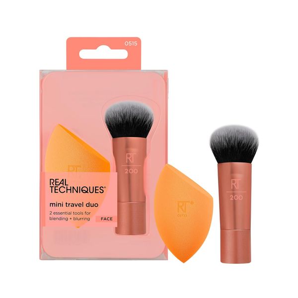 Real Techniques Mini Makeup Travel Duo Brush 2 Piece Set