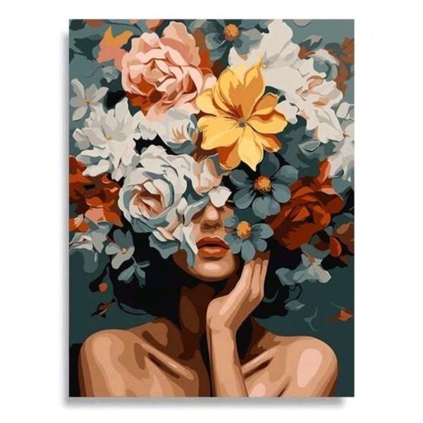 Floral Muse Unframed Paint by Numbers Kit (40x50 cm)