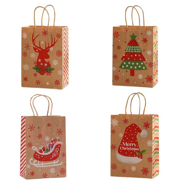 Festive Christmas Gift Bag Set - 4 Designs