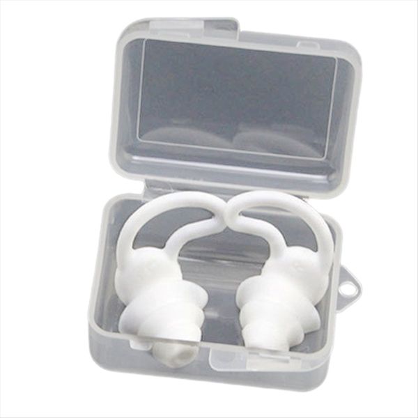 Soundproof Three Layer Silicone Waterproof Swimming Ear Plugs- C