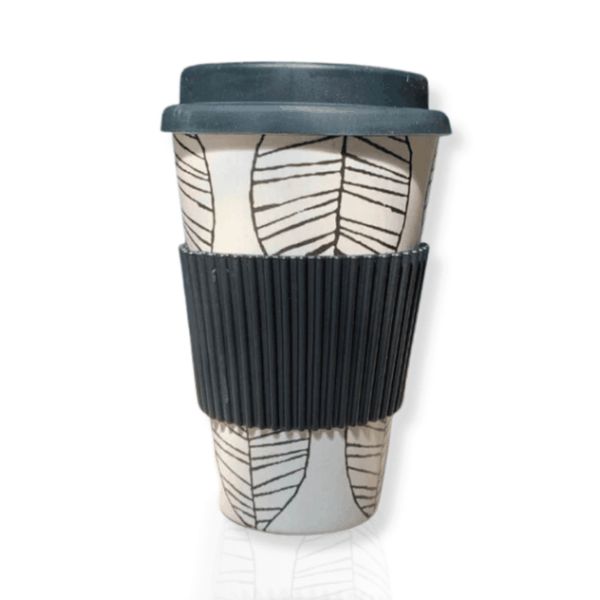 Bamboo Travel Coffee Mug - Leak-Proof Lid, Eco-Friendly, 425ml