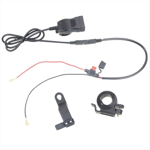 Usb-A+Type-C 12V-24V Moto Charger with Voltmeter Compatible with Universal