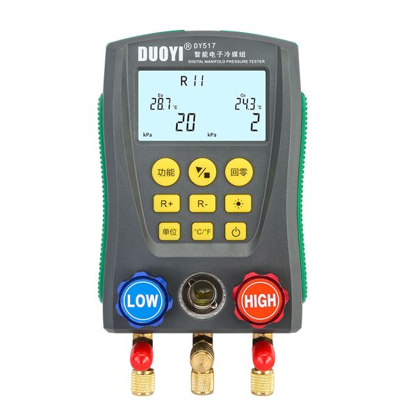 DUOYI Digital Manometer for Automotive and HVAC Refrigeration R410A/R134A