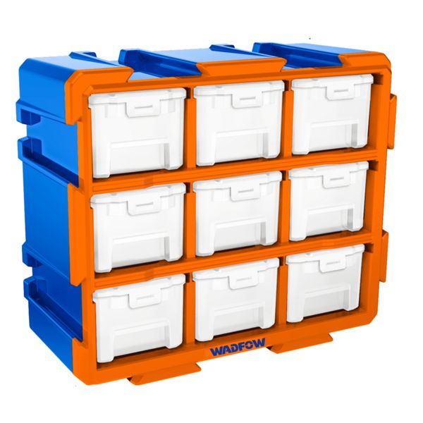 Wadfow - Interlocking Storage Tower Set with 9 Bins - (380X155X320mm)