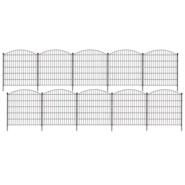 Garden Decor Metal Outdoor Ground Stake Fence Pet Barrier (80cm) - 10 Panel