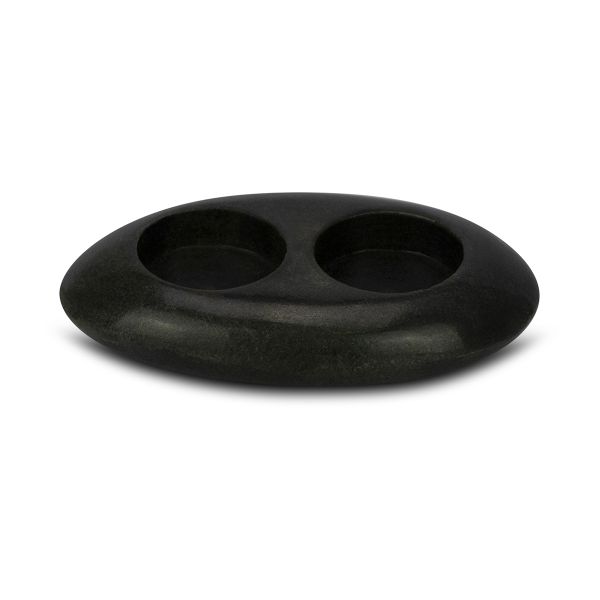 Trans Continental Marketing - Pebble 2 T-Lite Candle Holder - Black