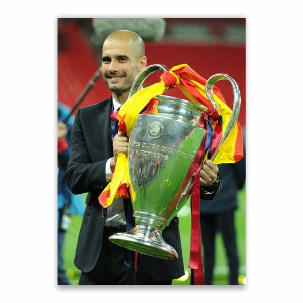 Guardiola Uefa Champions League Trophy Poster - A1