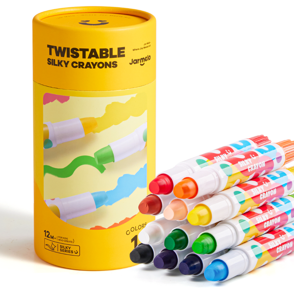 Jar Meló - Twistable Silky Crayons - Washable - 12 Colours
