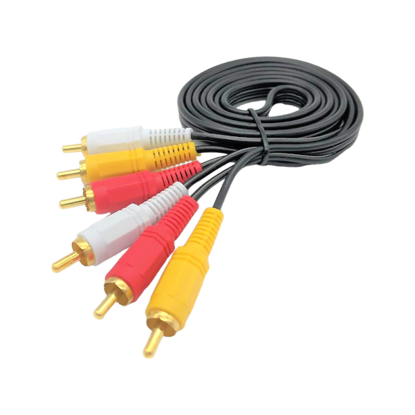 AV Triple RCA To RCA Male Cable - 1.5M - Black