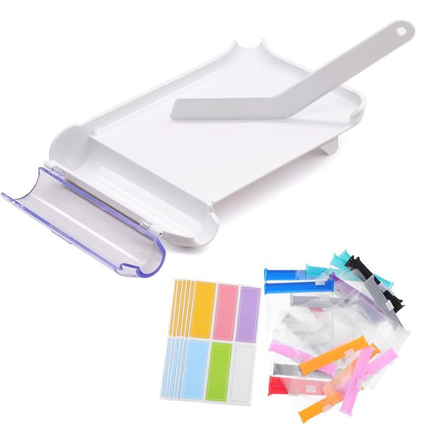 Pill Counting Tray with Spatula &amp; 27Pcs Travel Pill Organizer Bags Reusable