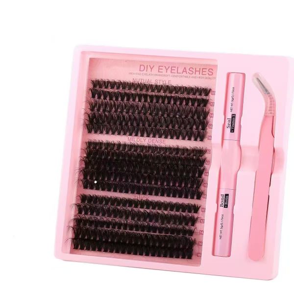 DIY Eyelash Extension Kit 300 Pieces Single Eyelash Clusters 10-16mm