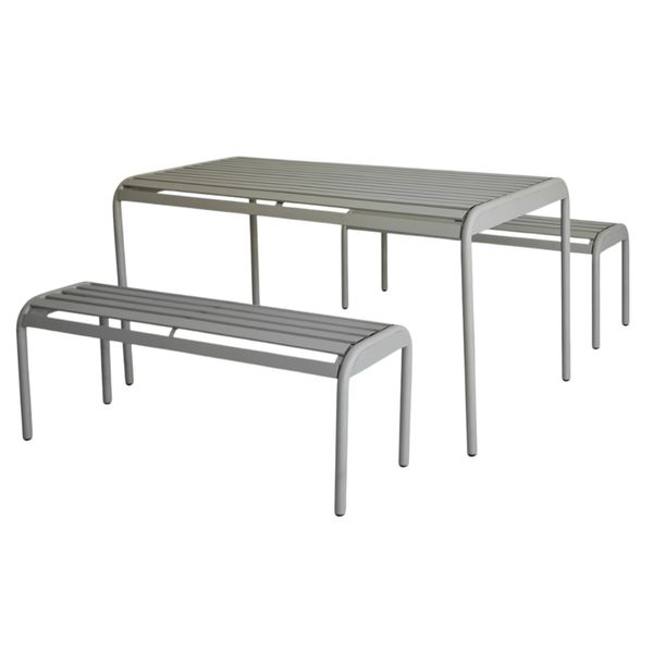 George &amp; Mason Ella Patio Steel Bench Warm White