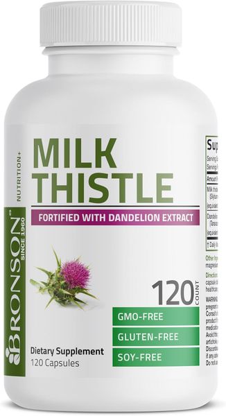 Bronson Milk Thistle Seed Extract 120 Capsules