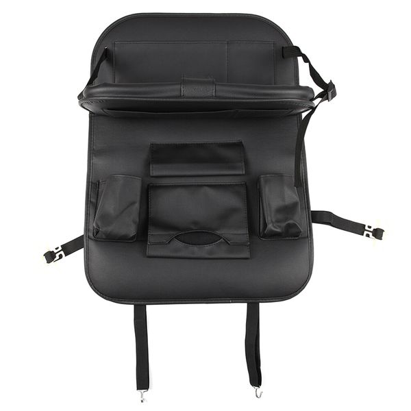 Car Seat Storage Organizers Bag with Foldable Tray &amp; Multi-Pocket