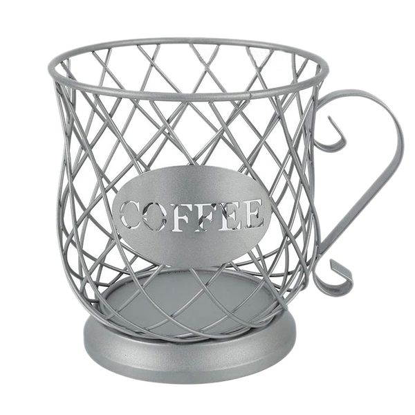 Cosmetic Storage Coffee Organizer Holder For Home Cafe Hotel Silver