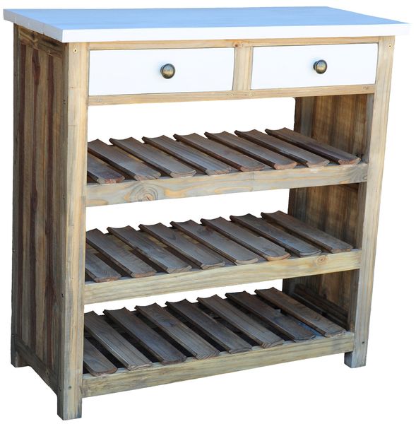 24BWR Rustic Wooden Wine Rack Holds Up To 24 Bottles