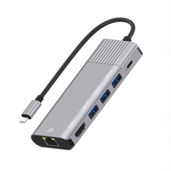 6 in 1 Lightning to HDMI and RJ45 Multi Function Dock Station (GD ) 79591