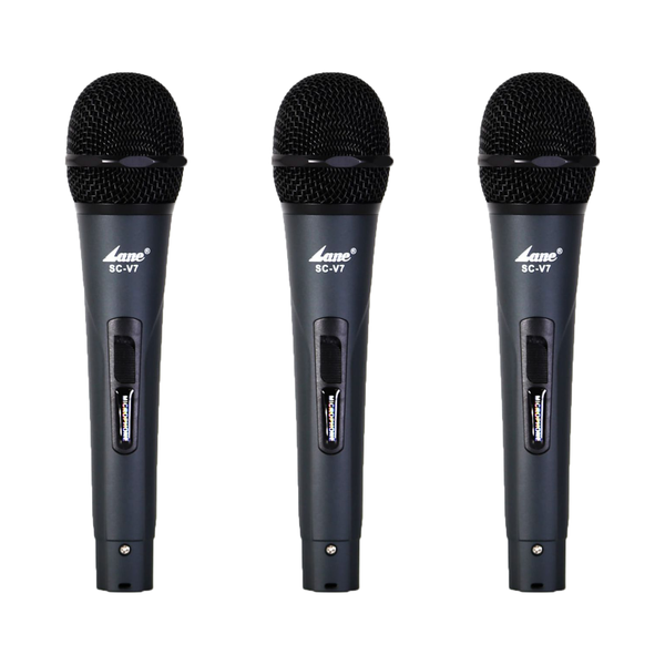Lane SC-V7 Super Cardioid Professional Wired Microphone - 3 Pack
