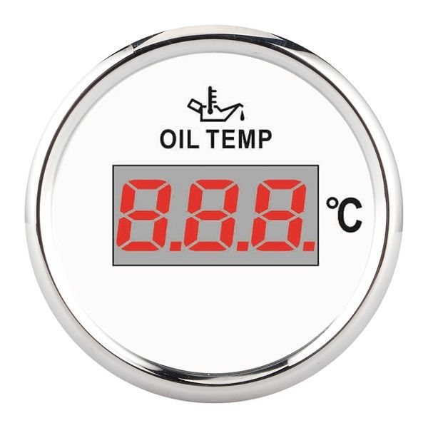 Universal Digital Oil Temperature Gauge 52mm 50-150 Red Backlight 12V/24V