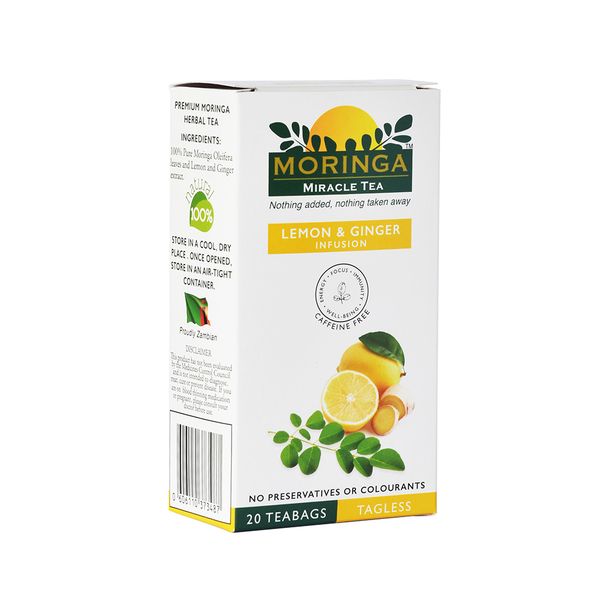 Moringa Tea - Lemon &amp; Ginger Infusion