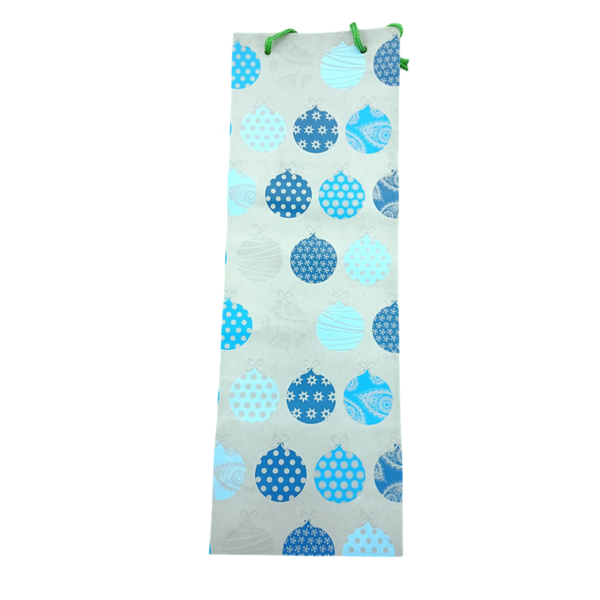 Blue &amp; Grey Christmas Wine Bag - Pack of 10