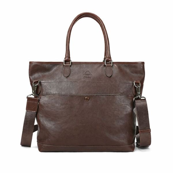 Genuine Leather Work Tote Messenger Shoulder Strap Bag 7792