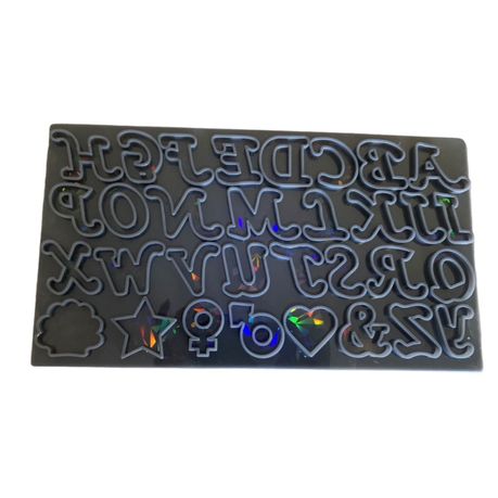 Alphabet Mold Holo Mold Holographic Mold Letter Mold Resin Mold