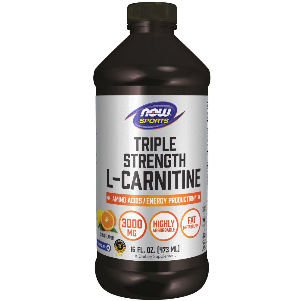 NOW Sports L-Carnitine, Triple Strength Liquid - 473ml/16 fl. oz.