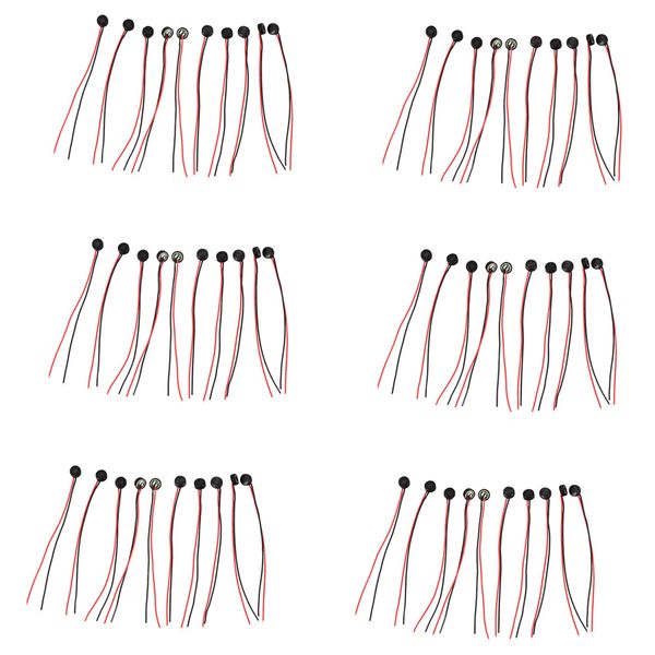 60Pcs Electret Condenser MIC 4mm x 2mm for PC Phone MP3 MP4
