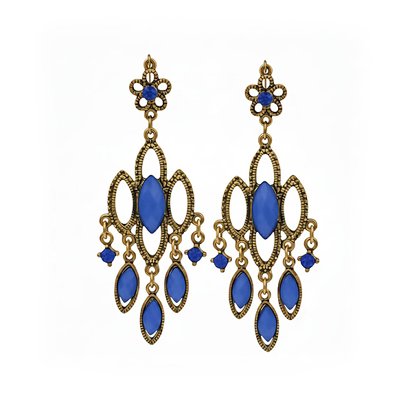 BLUE Studded Stones Earring for Women &amp; Girls
