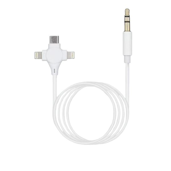 3-in-1 Lightning USB-C to 3.5mm Adapter Compatible with iPhone 15/14/13/12