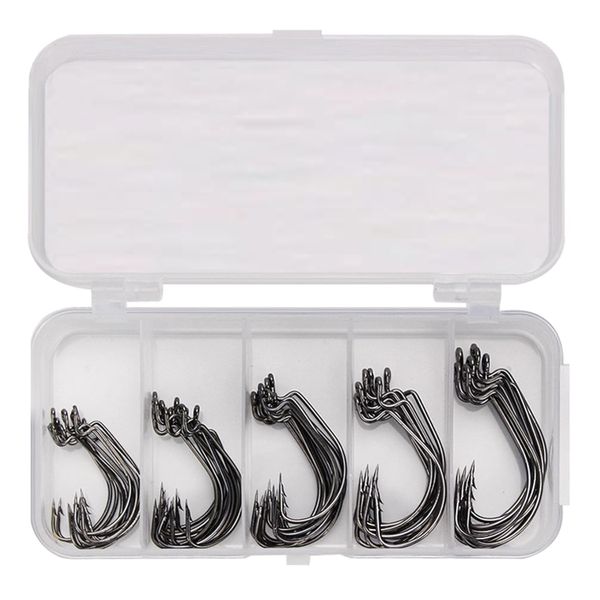 50pc Worm Hook (5 Sizes - Please See Image for Sizes)