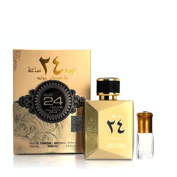 Oud 24 Hours Majestic Gold - 100ml + Perfume Oil Gift