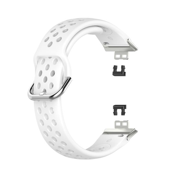 Sports Silicone Strap Compatible with Huawei Watch Fit - White