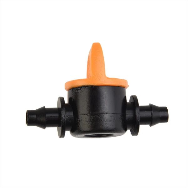 100PCS Mini Valve for 4/7mm Hose Irrigation Barbed Water Flow Control Valve