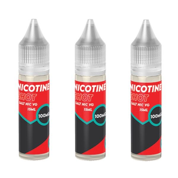 Nic Shot Salt - VG Base 15ml - 100mg (Makes 50mg Longfill) - 10 Pack