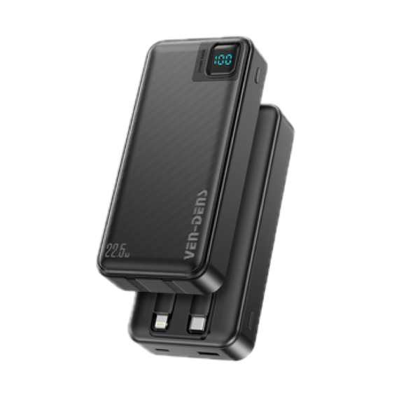 VEN-DENS PB VD-PB061 20000mAh Power Bank with Built-in Cables
