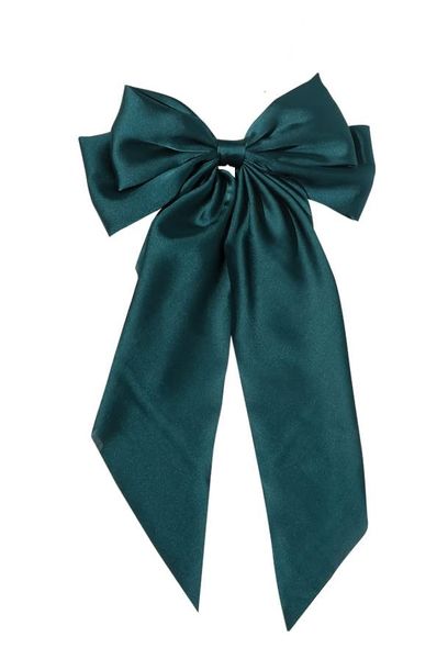 Large Hair Bow Clip - Green