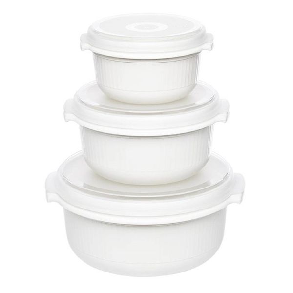 Emsa Micro Family 3 Piece Microwave Dish Set White